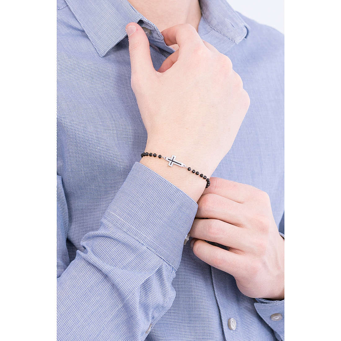 Bracciale uomo gioielli Sagapò Charisma shs12 con croce