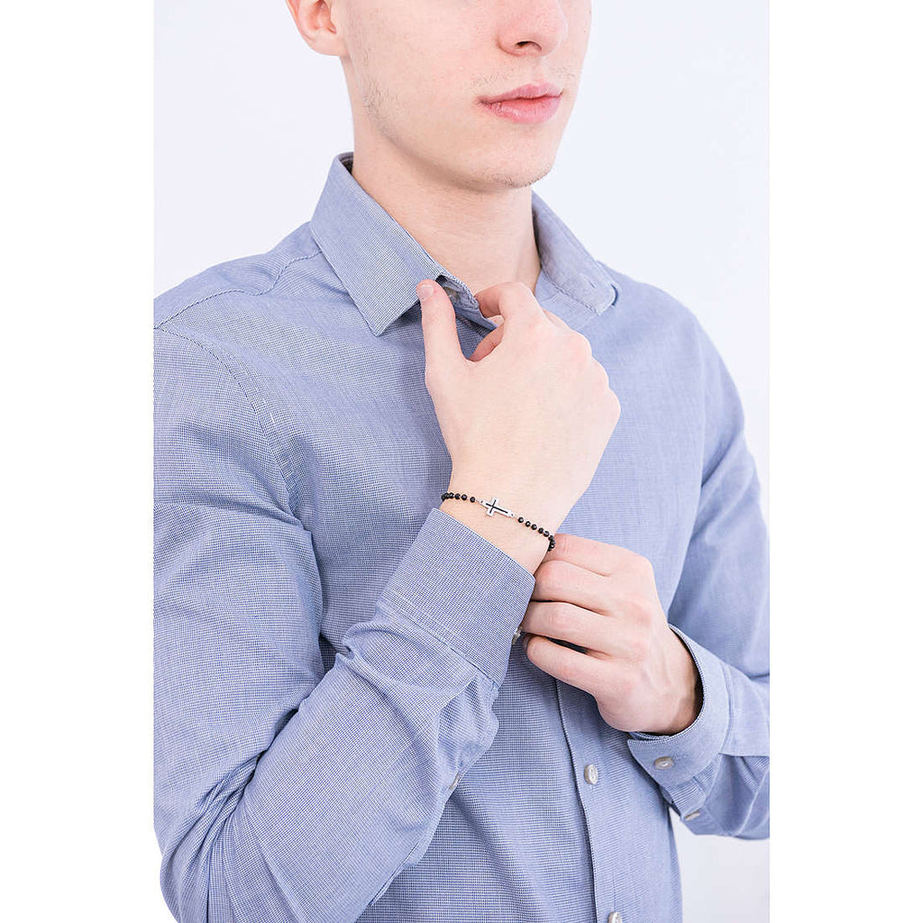 Bracciale uomo gioielli Sagapò Charisma shs12 con croce