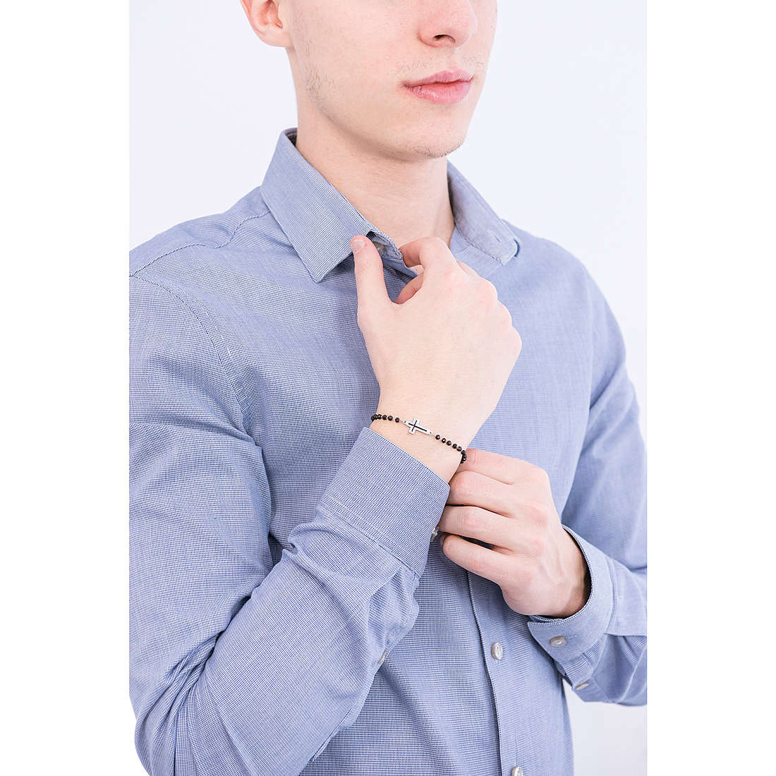 Bracciale uomo gioielli Sagapò Charisma shs12 con croce
