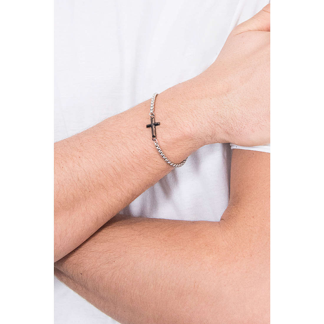 Sagapò Indie Herrenarmband sin11 Kreuz