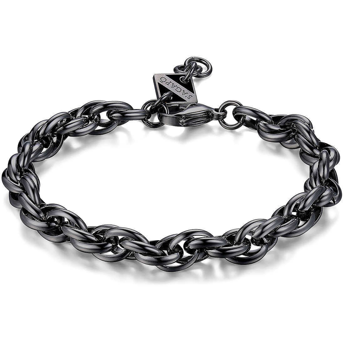Bracciale uomo gioielli Sagapò Ripple srp33 brunito