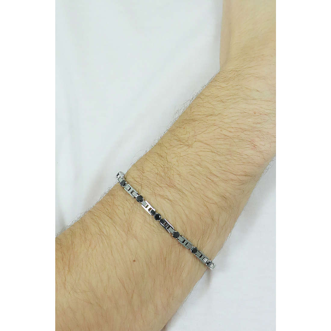 Bracciale uomo gioielli Sector tennis in acciaio sann35