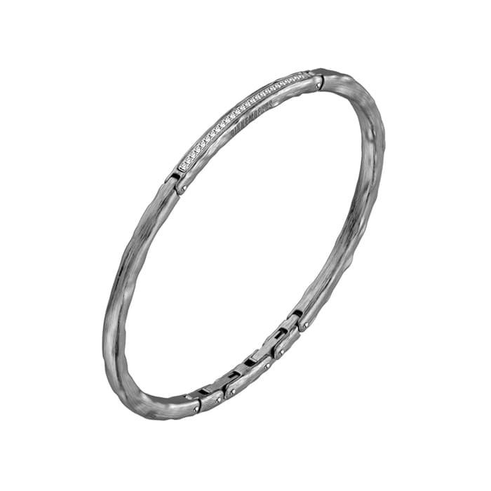 Bracciale uomo in acciaio Bikkembergs con diamanti HAB11WV
