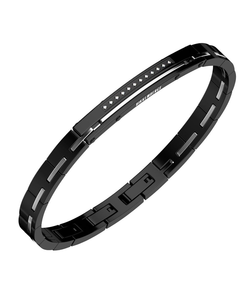 Bracciale uomo in acciaio Bikkembergs con diamanti clab14bw