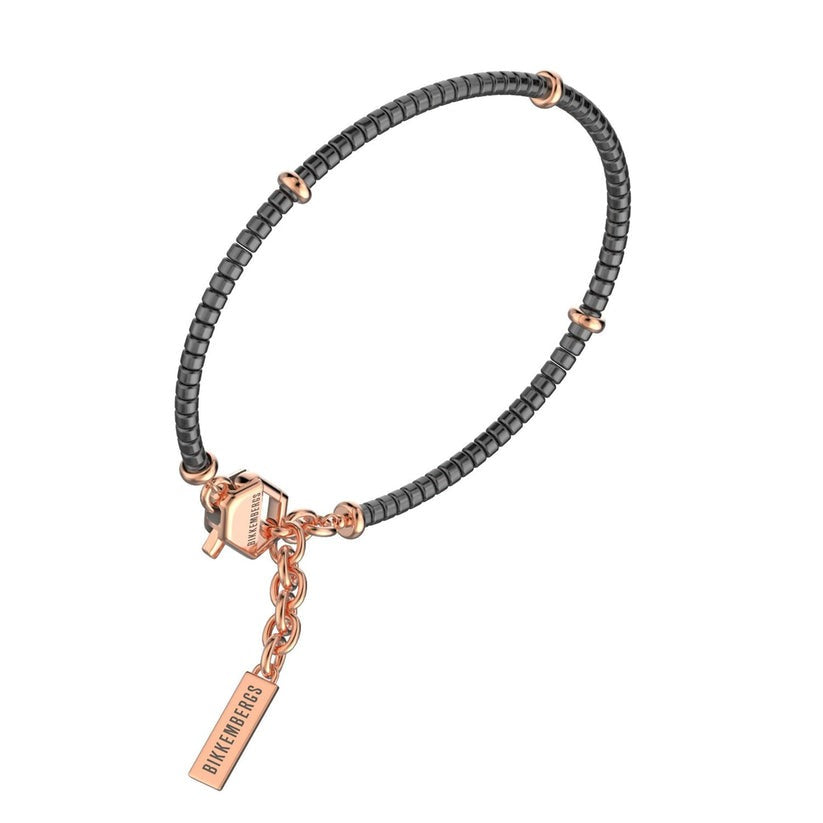 Bracciale uomo in acciaio Bikkembergs con pietre naturali