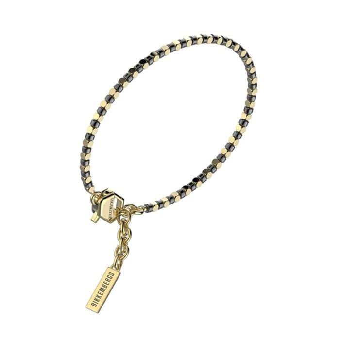 Bracciale uomo in acciaio Bikkembergs con pietre naturali