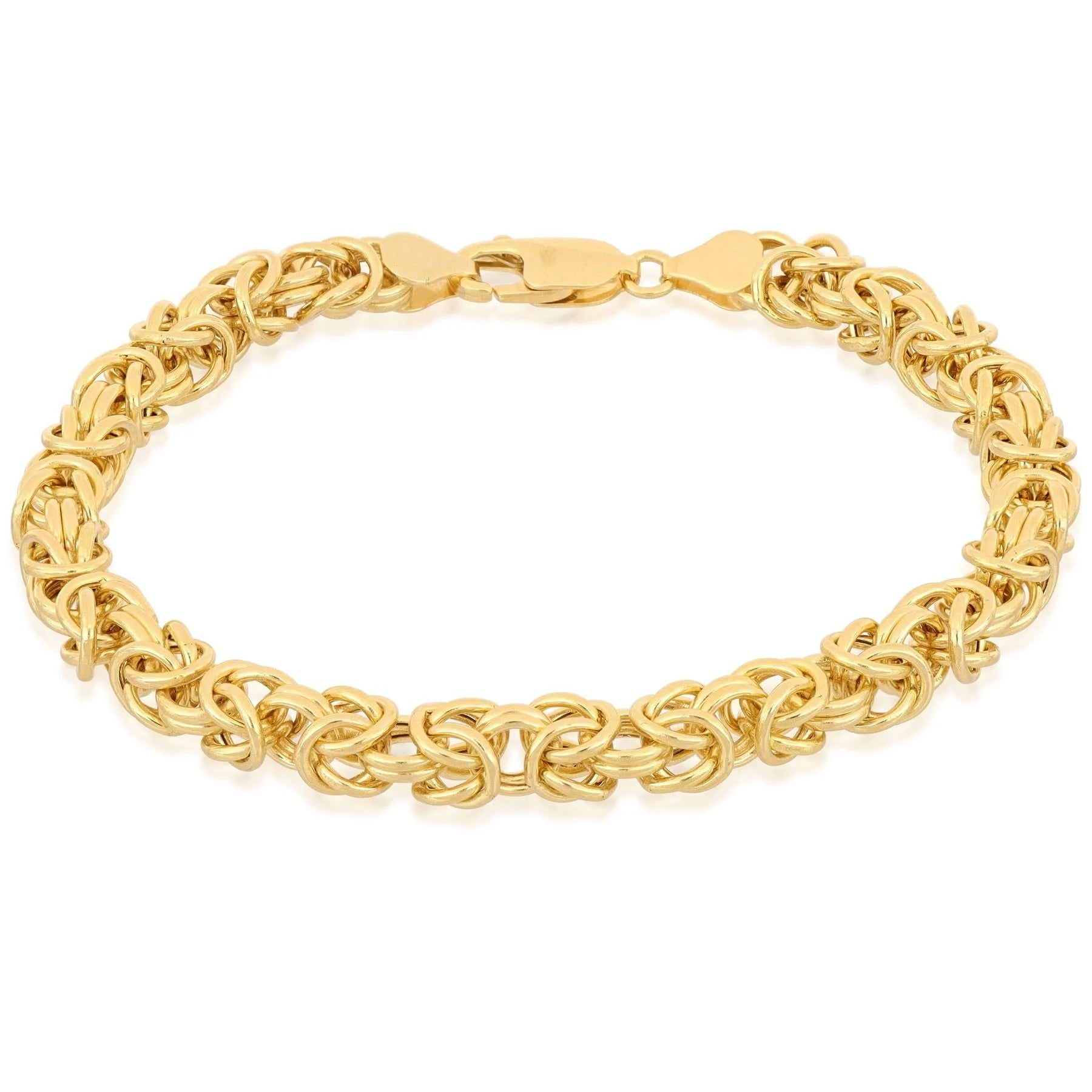 Bracciale uomo in oro 18kt maglia bizantina
