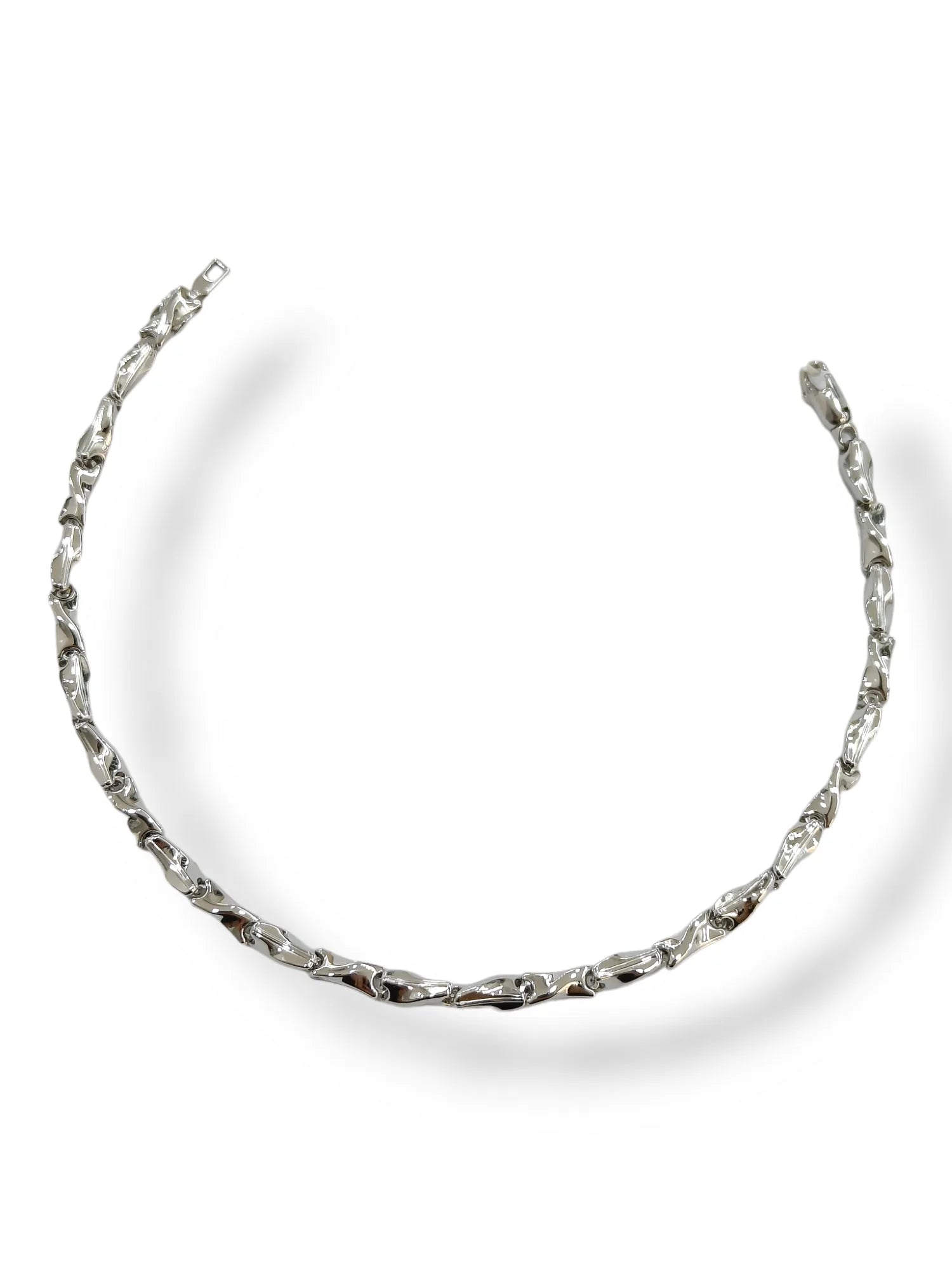 Bracciale uomo in oro bianco 9 carati stile moderno Igold