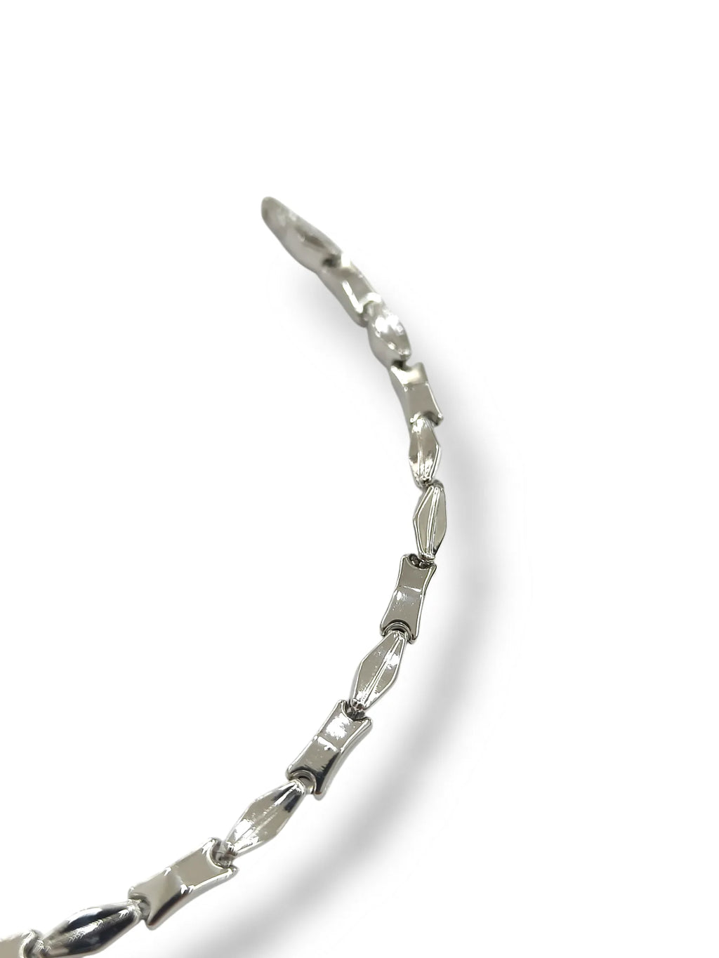 Bracciale uomo in oro bianco 9 carati stile moderno
