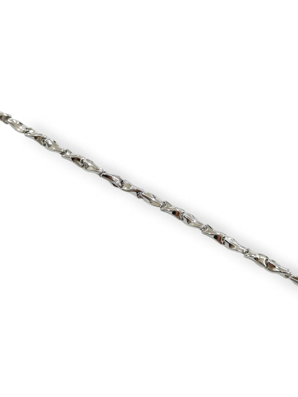 Bracciale uomo in oro bianco 9 carati stile moderno Igold