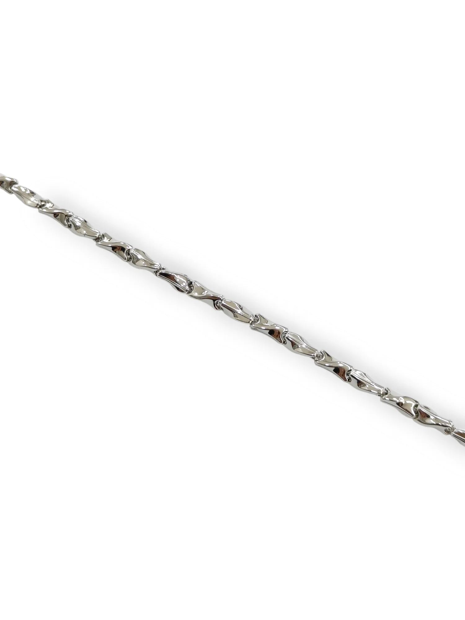 Bracciale uomo in oro bianco 9 carati stile moderno Igold