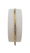 Herrenarmband aus 18 Karat Gelbgold mit Verzierungen aus Weißgold im klassischen Stil