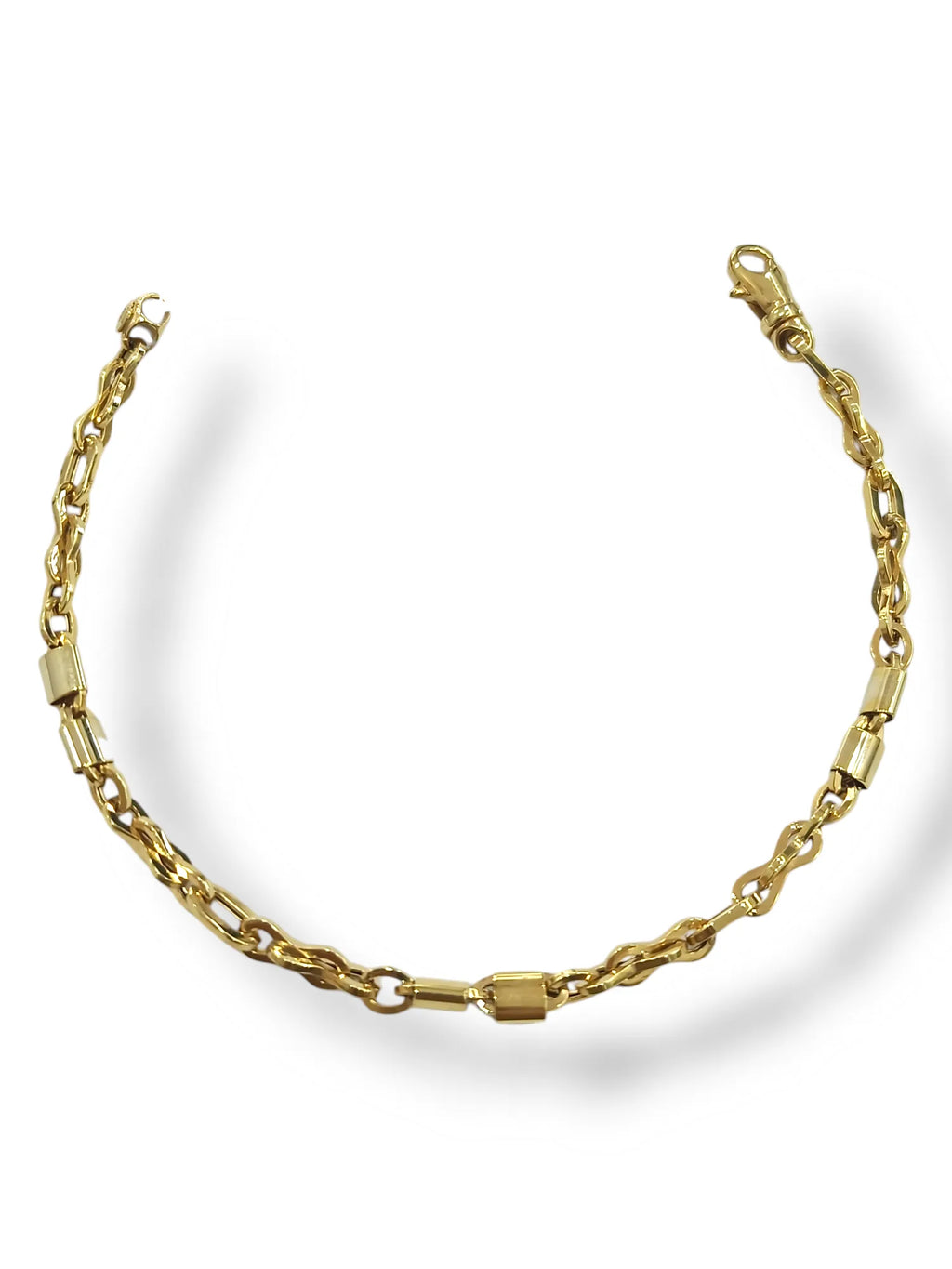 Bracciale uomo in oro giallo 9 carati stile moderno
