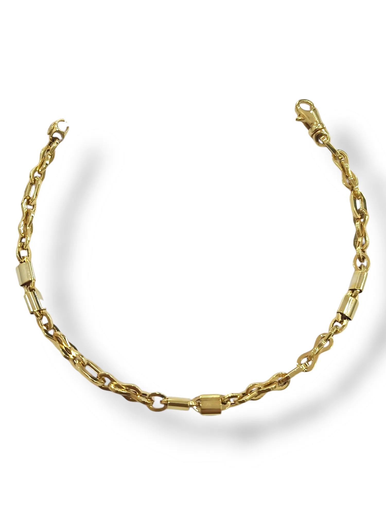 Bracciale uomo in oro giallo 9 carati stile moderno