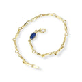 Herrenarmband aus Gelbgold mit blauem Einsatz