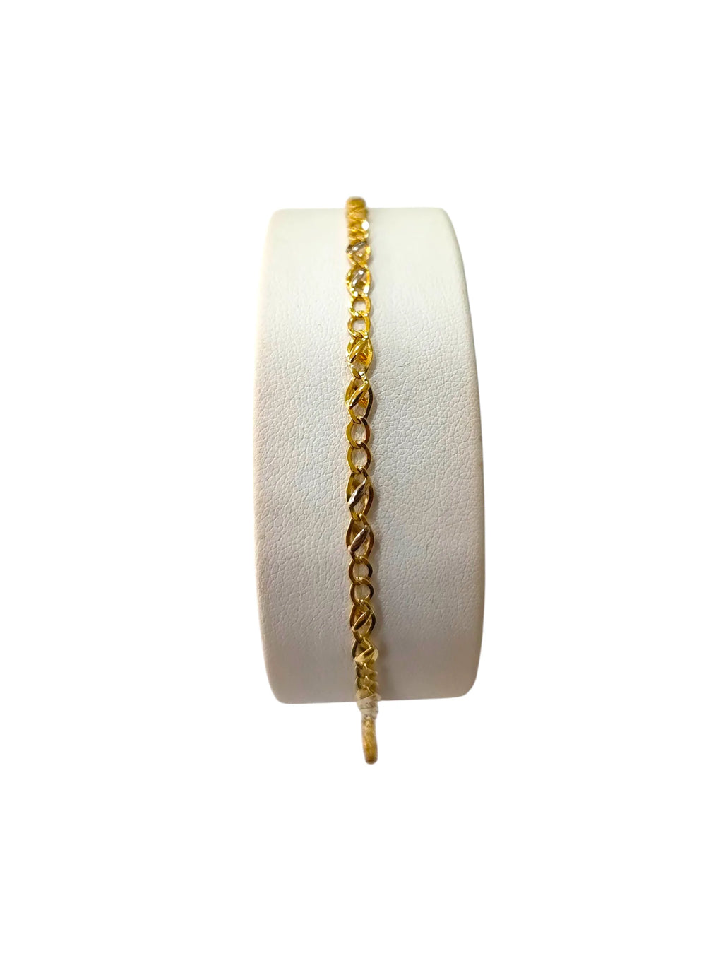 Bracciale uomo catena bicolore in oro 18 carati
