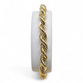 Herrenarmband aus 750er-Gold, geflochtenes Gliederdesign – Eleganter Stil