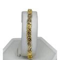 Bracciale uomo stile moderno bicolore in oro 18 carati