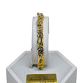 Bracciale uomo stile moderno bicolore in oro 18kt
