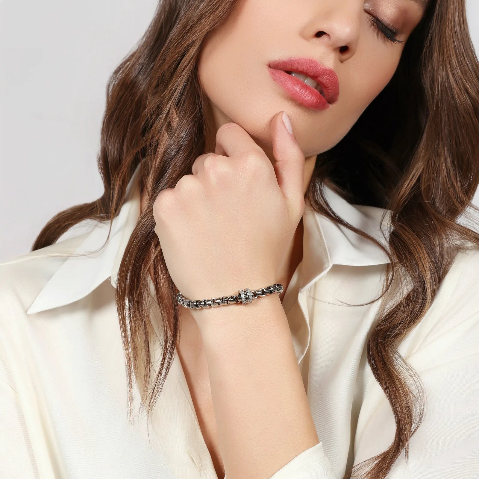 Bracciale veneziana argentato Unoaerre 2803