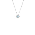 Collana iGold con punto luce azzurro in Oro bianco 375 9Kt