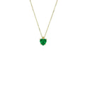 Collana iGold con cuore zircone verde in Oro 375 9Kt