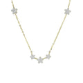 Collana donna girocollo con stelle zirconate in oro 9kt