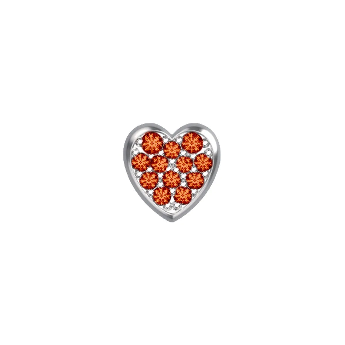 Charm Elements Herz aus Gold mit Rubinen DCHR7398