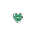 Charm Elements cuore in oro con smeraldi DCHE7398
