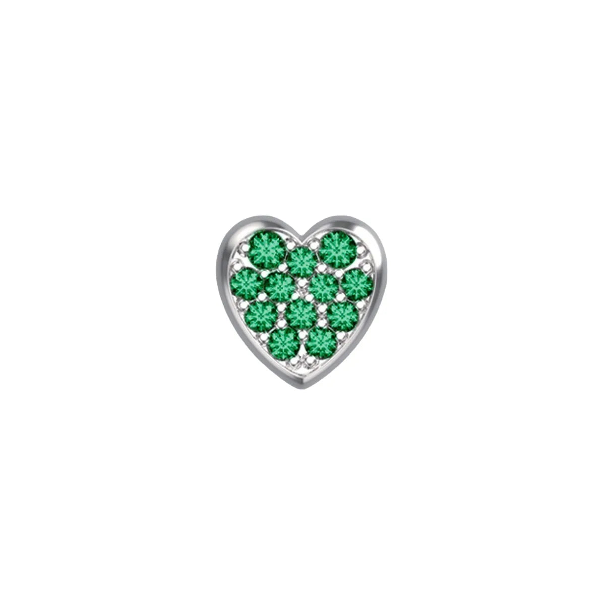 Charm Elements cuore in oro con smeraldi DCHE7398