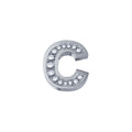 Charm Elements unisex Buchstabe C Weißgold und Diamanten dchf3319c.002