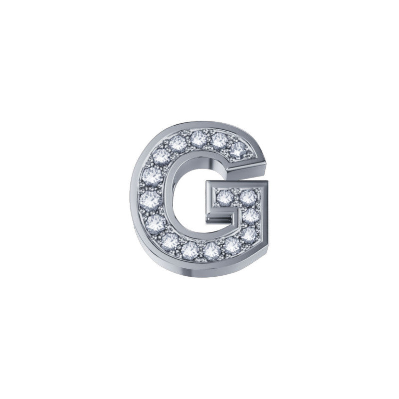 Charm Elements unisex lettera G in oro bianco e diamanti dchf3319g.002