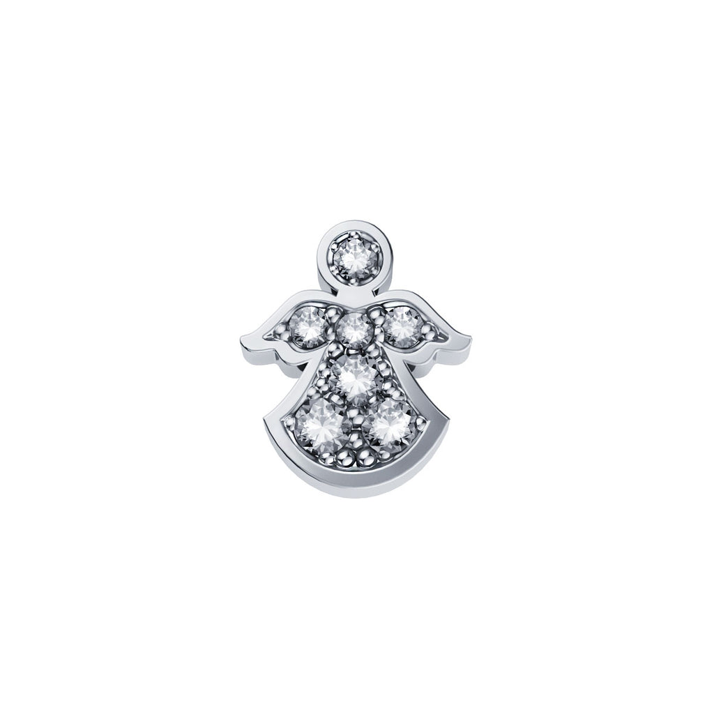 Charm angelo donna in oro bianco e diamanti Elements dchf3407.002