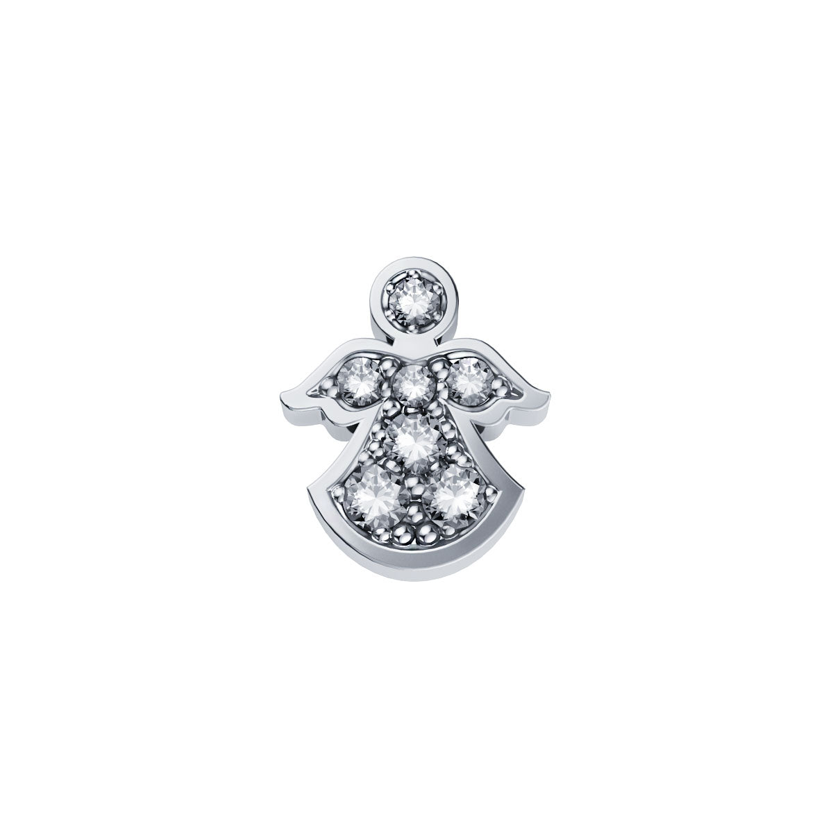 Charm angelo donna in oro bianco e diamanti Elements dchf3407.002