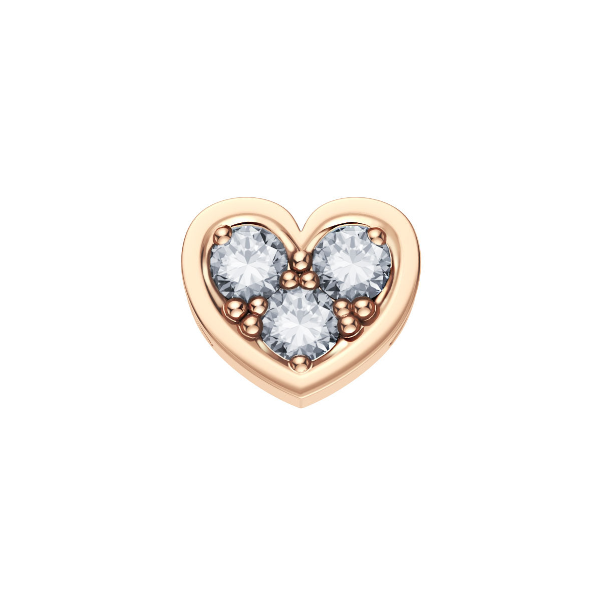 Charm donna Elements cuore in oro rosa e diamanti dchf3850.003