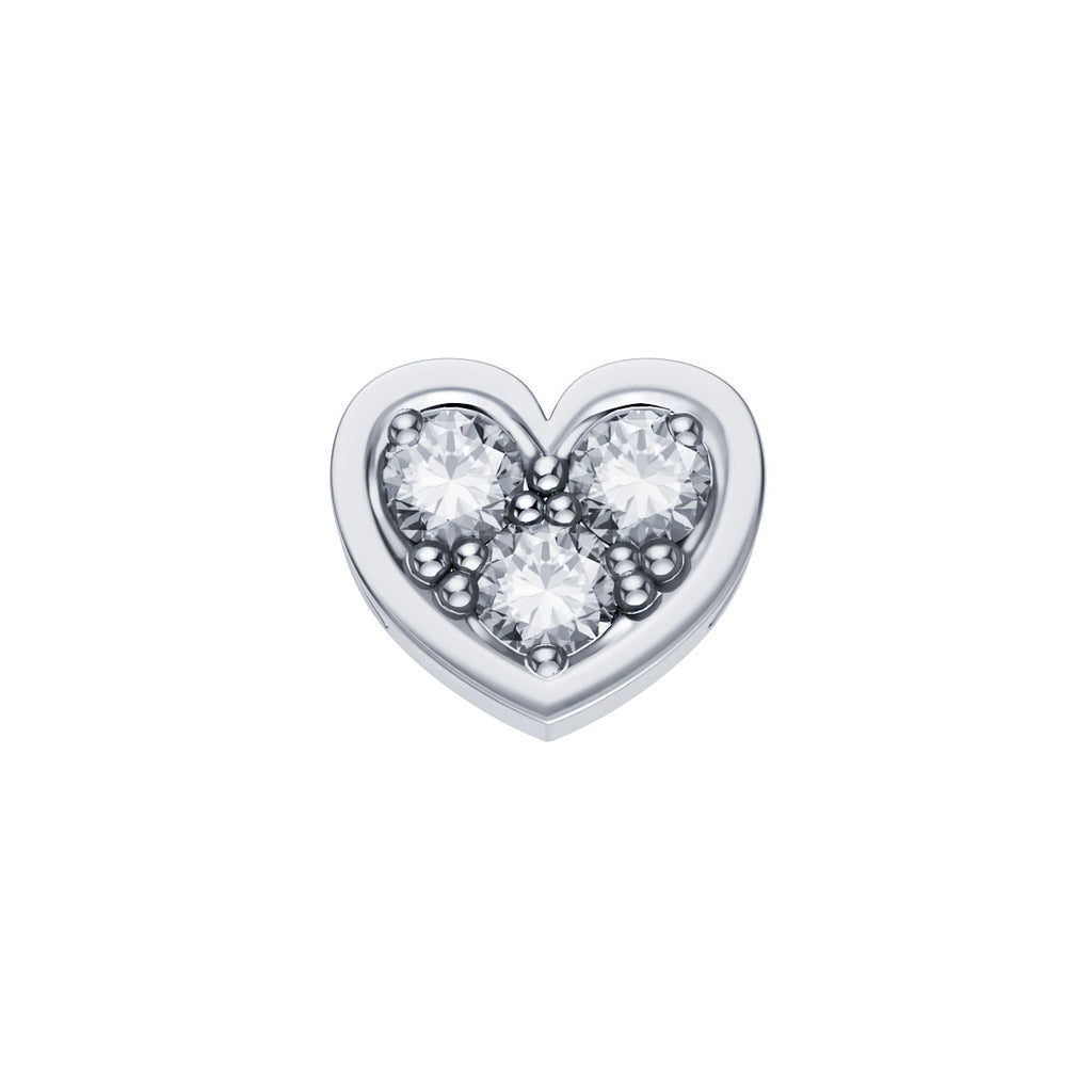Charm für Damen Elements Herz reverso aus Weißgold und Diamanten dchf3849.003
