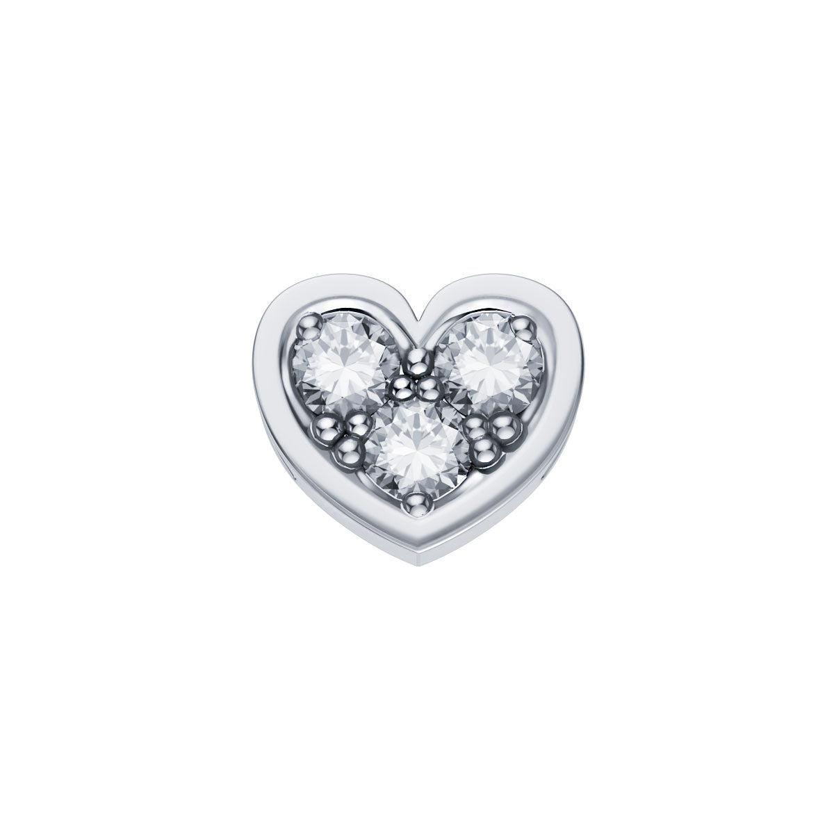 Charm für Damen Elements Herz reverso aus Weißgold und Diamanten dchf3849.003