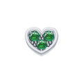 Charm donna Elements in oro bianco e smeraldi dche3851