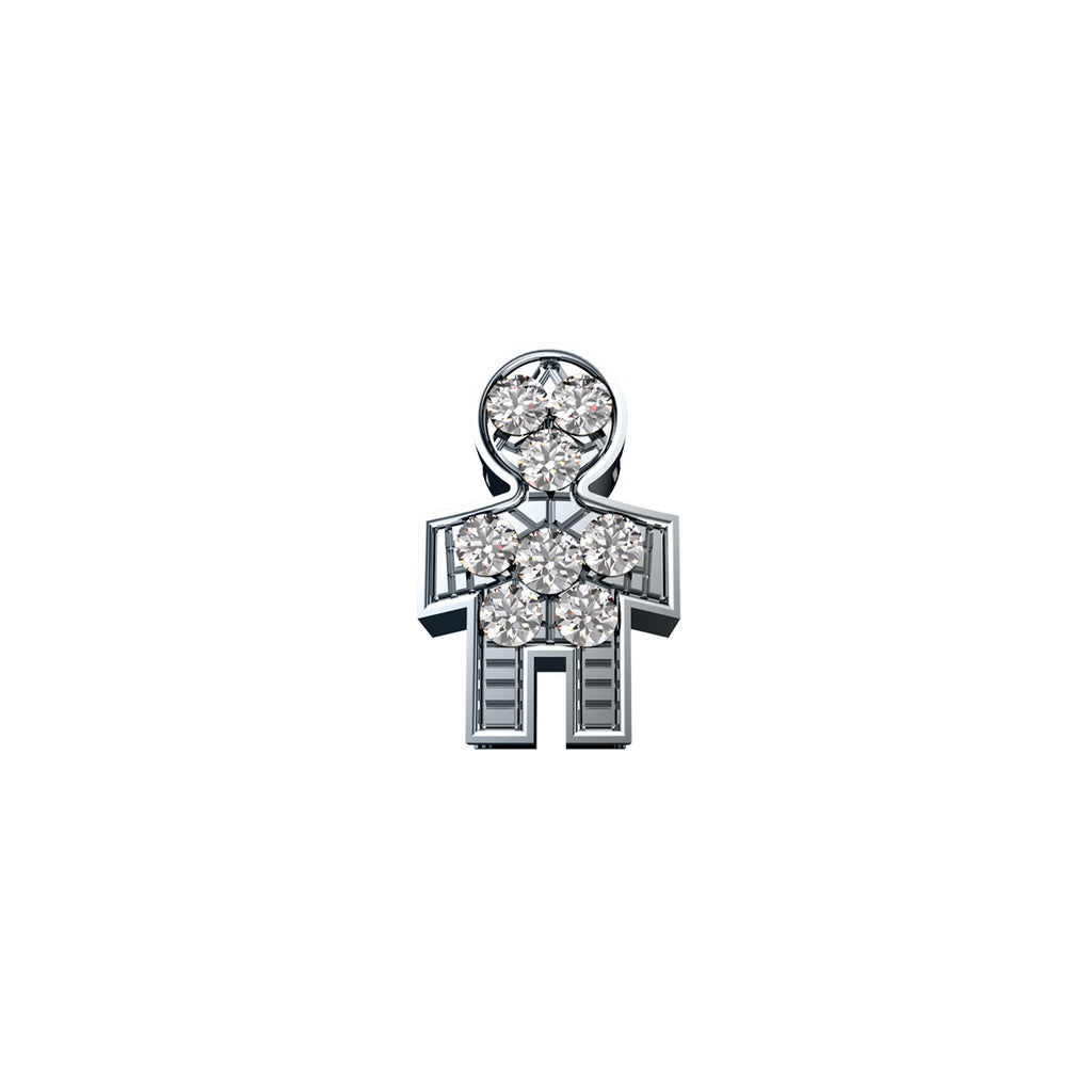 Charm donna bimbo Elements in oro bianco e diamanti dchf9215.002