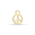 Charm donna simbolo pace dorato gioielli Luca Barra ch191