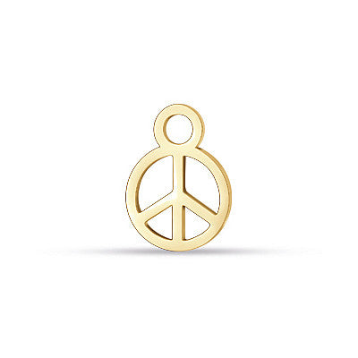 Charm donna simbolo pace dorato gioielli Luca Barra ch191
