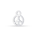 Charm donna simbolo pace gioielli Luca Barra ch190