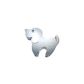 Unisex-Charm Elements Hund aus Weißgold dchf9187