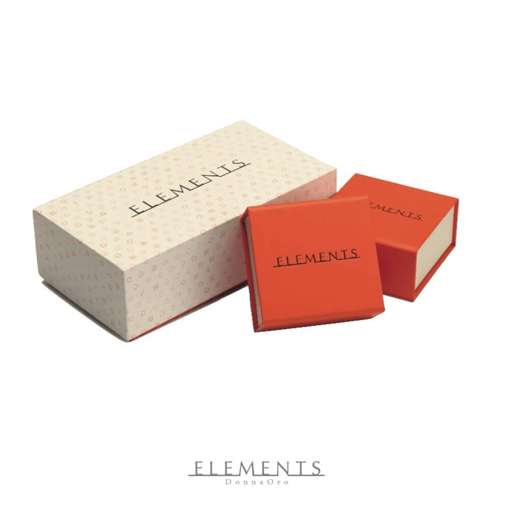Charm unisex Elements cuore reverso oro bianco e rubini DCHR3851