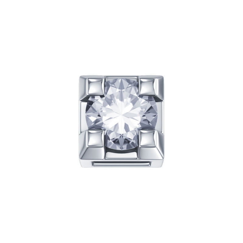 Charm unisex Elements griffe in oro bianco e diamanti dchf3302.002