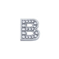 Charm unisex Elements lettera B in oro bianco e diamanti dchf3319b.002
