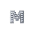Unisex-Charm Elements Buchstabe M Weißgold und Diamanten dchf3319m.002
