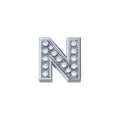 Unisex Charm Elements Buchstabe N aus Weißgold und Diamanten dchf3319n.002