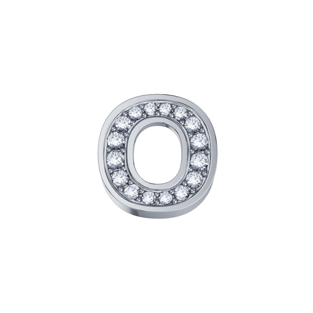 Charm unisex Elements lettera O oro bianco diamanti dchf3319O.002
