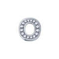 Charm unisex Elements lettera O oro bianco diamanti dchf3319O.002